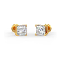 Princess Cut Stud Earring