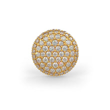 Diamond Stud Button Earring