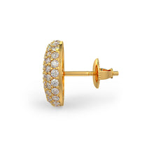 Diamond Stud Button Earring