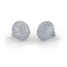 Diamond Stud Button Earring