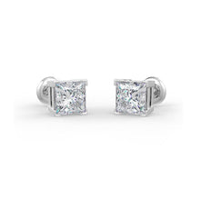 Princess Cut Stud Earring