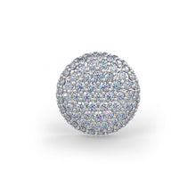 Diamond Stud Button Earring