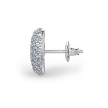 Diamond Stud Button Earring