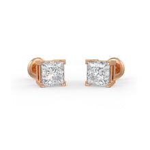 Princess Cut Stud Earring