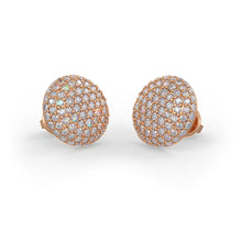 Diamond Stud Button Earring