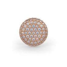 Diamond Stud Button Earring