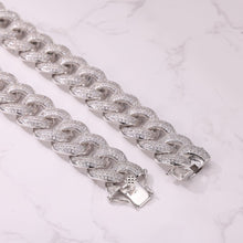 18MM White Gold Cuban Chain