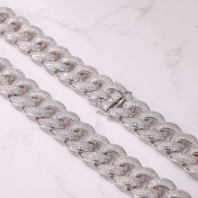 18MM White Gold Cuban Chain