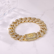 14MM Cuban Yellow Gold Bracelet