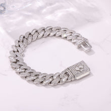 14MM Baguette & Diamond White Gold Bracelet