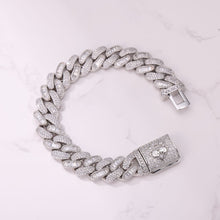 14MM Baguette & Diamond White Gold Bracelet