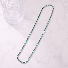 Green Baguette Tennis Chain