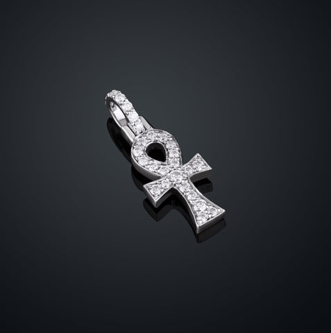 Ankh Cross Moissanite Pendant