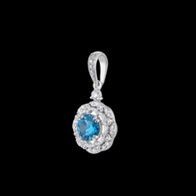 Swiss Blue Moissanite Topaz Pendant