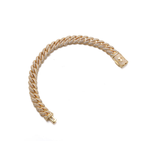 10MM Cuban Yellow Gold Bracelet