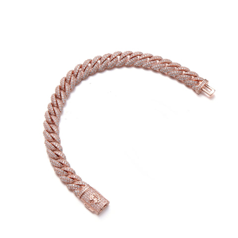 10MM Cuban Rose Gold Bracelet