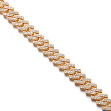 14MM Yellow Gold Raised Cuban Chain