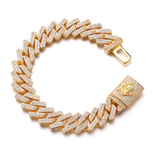 14MM Yellow Gold Raised Cuban Bracelet