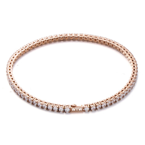 3MM Yellow Gold Tennis Bracelet