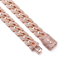 14MM Rose Gold Pave Cuban Bracelet