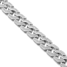 14MM White Gold Pave Cuban Bracelet