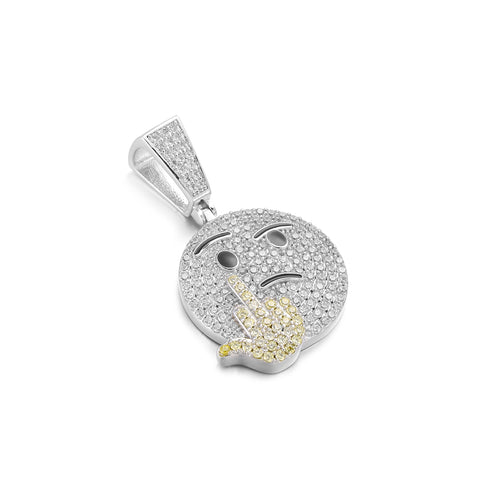 Middle Finger Emoji Pendant