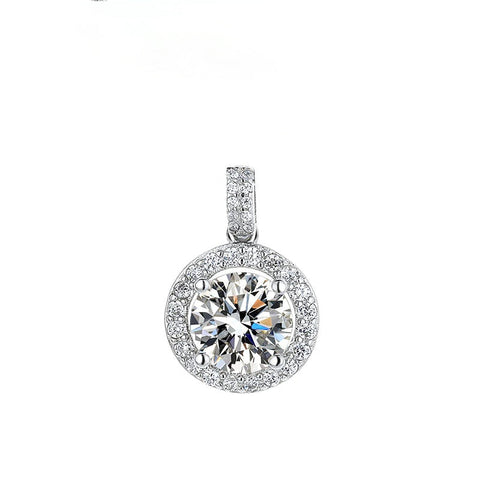 Round Moissanite Diamond Pendant