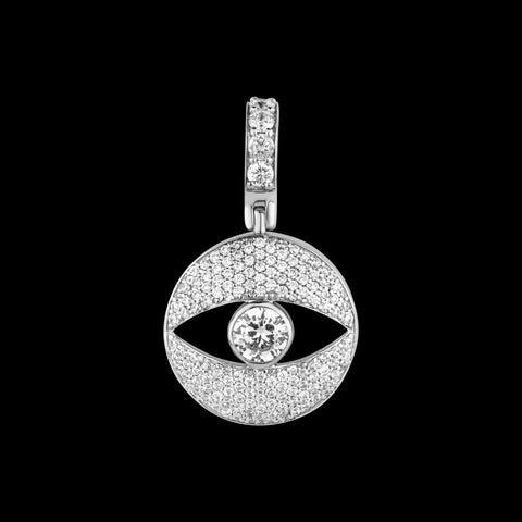 Evil Eye Moissanite Pendant