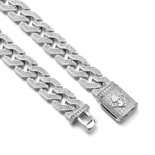 14MM White Gold Pave Cuban Chain